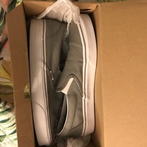 slip on grey vans